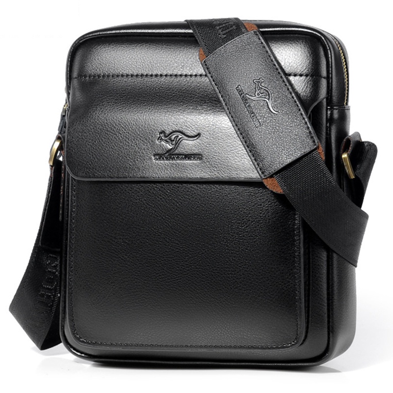 Luxury Brand Business Messenger Bag Men Leather Crossbody Bags For Men Shoulder Bags Male Black