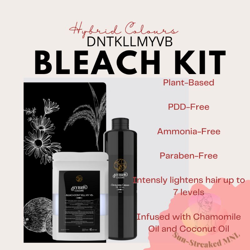 Hybrid Colours Bleach Kit Dntkllmyvb with 9 Developer (NO Oil Included