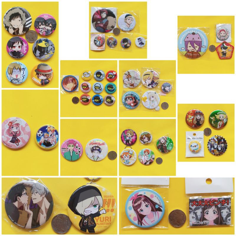Assorted Anime can badge set Shopee Philippines