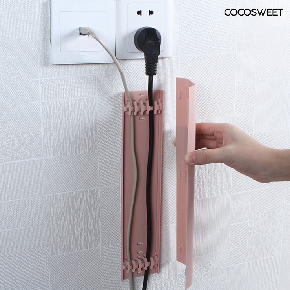 Wall Mount Cable Wire Holder Box Organizer Cord Data Line Fixer Storage