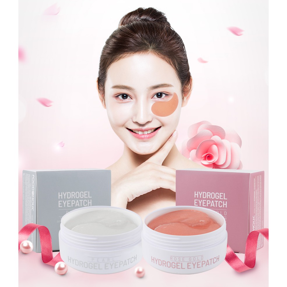 FOODAHOLIC Hydrogel Eye Patch / Rose Gold Hydrogel Eye Patch/ Pearl