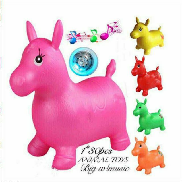 COD Bouncy Donkey Animal with & without Sounds Kiddie Inflatable Toys