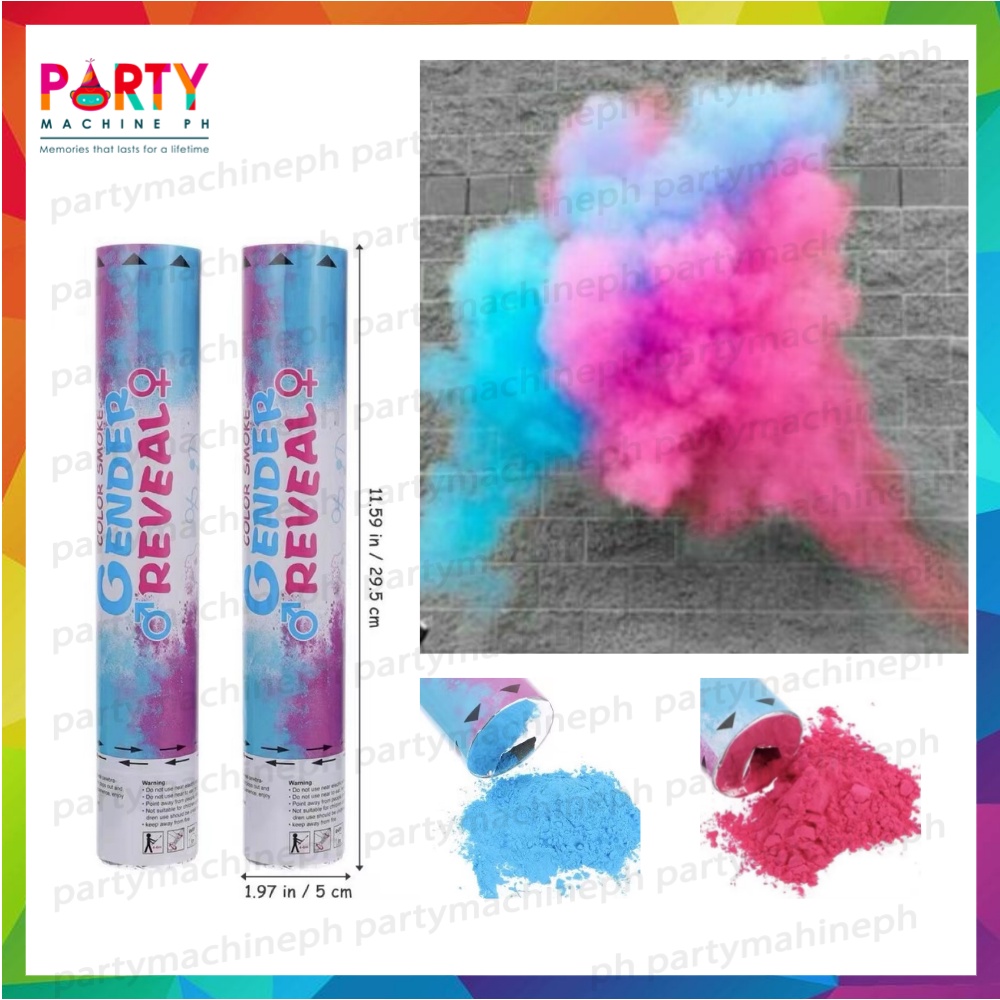 Gender Reveal Smoke Poppers with Confetti / Colored Smoke Poppers Shopee Philippines