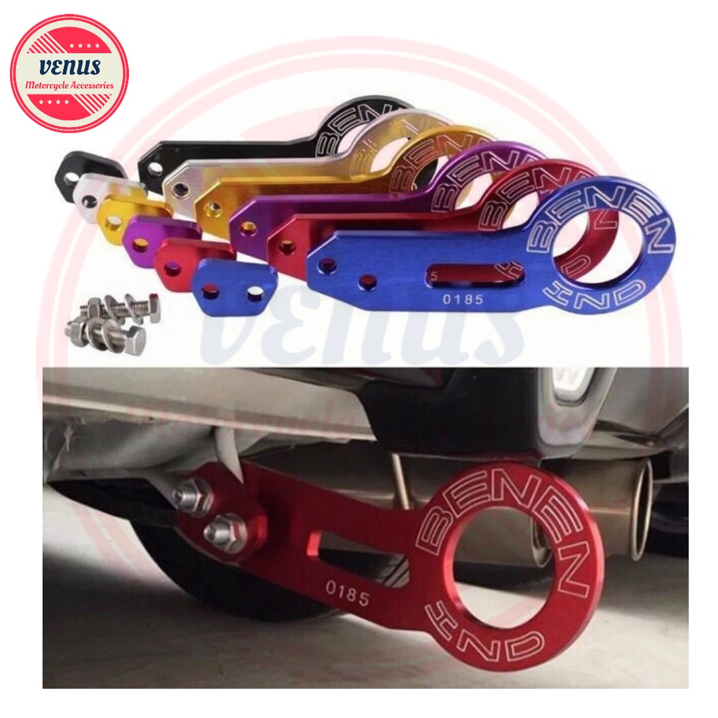 Benen Rear Tow Hook Universal For Car & Motorcycle (BLACK) Shopee