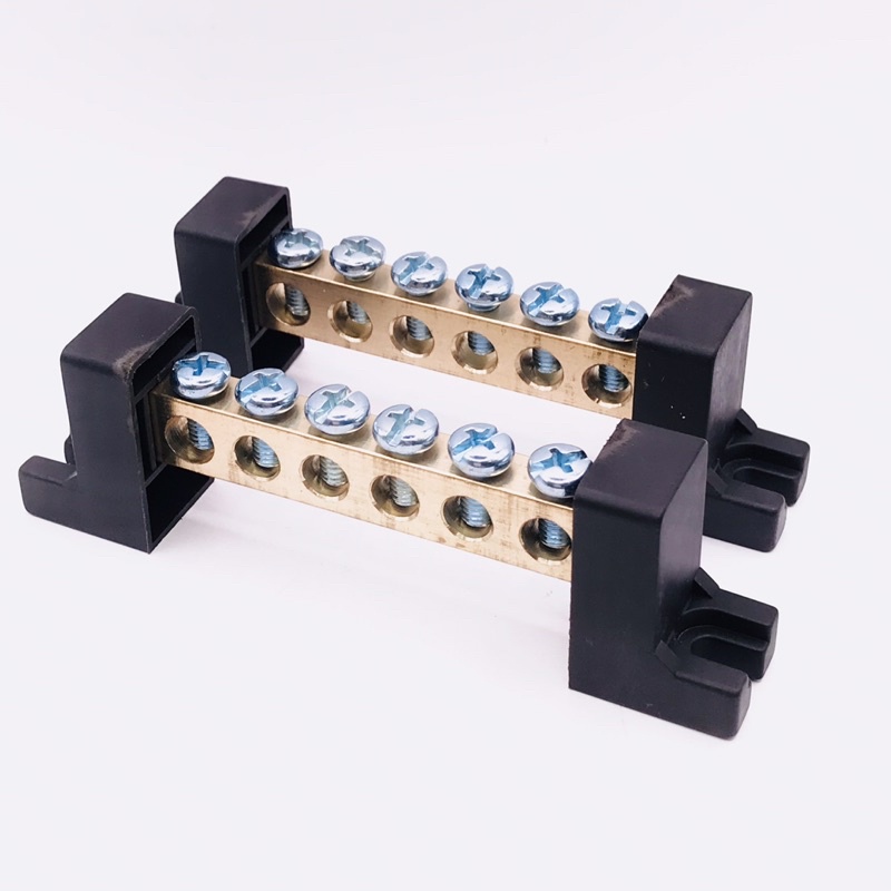 Brass Bus Bar 6 CH Ground Neutral Terminal 100mm Grounded Available