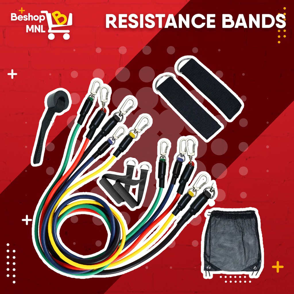 ORIGINAL! 11pcs/ Set Resistance Band Body Fitness Stackable 5 Workout