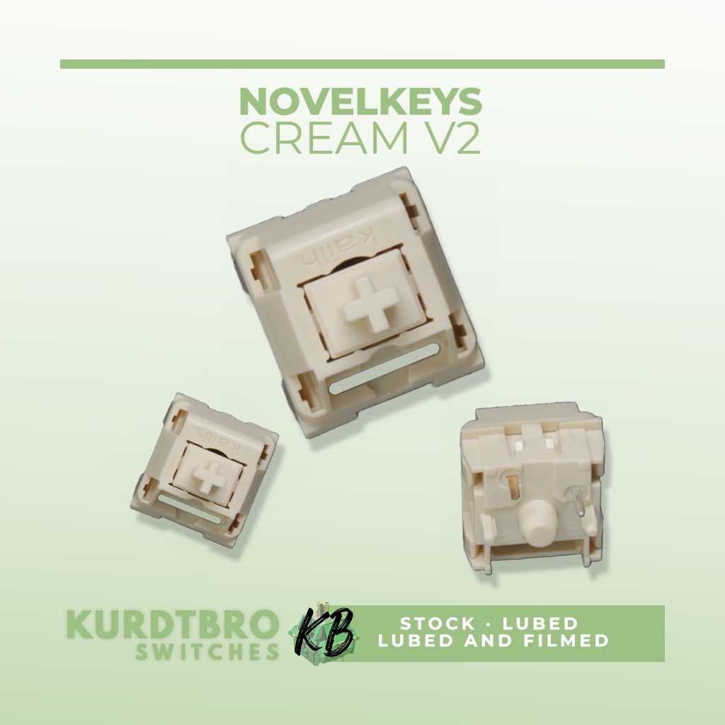 10 PCS NOVELKEYS X KAILH Linear Cream v2 Switches 5 Pin (Stock/Lubed