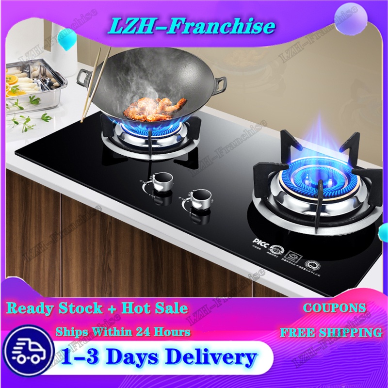 Gas Stove Dual Stove Household Gas Stove Recessed Desktop Dual Use LPG