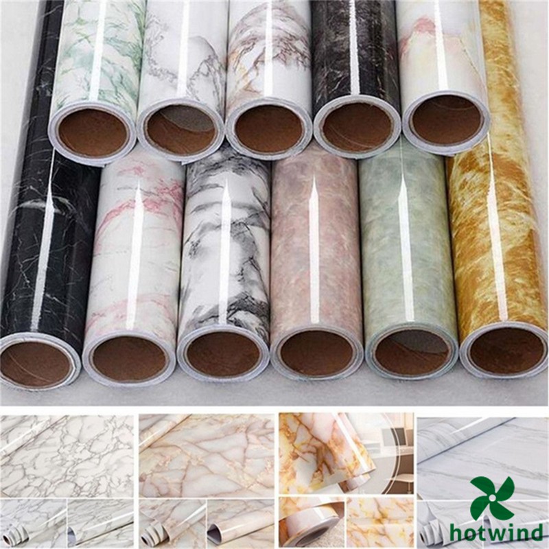 3D Marble Effect Wall Stickers Waterproof PVC Wallpaper Home Decor