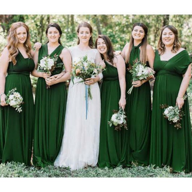 Emerald green infinity dress for bridesmaids Shopee Philippines