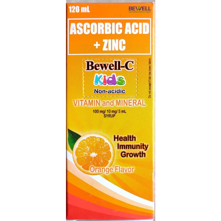 Bewell C Kids Vitamin C Plus Zinc for Kids Ascorbic Acid Plus Zinc
