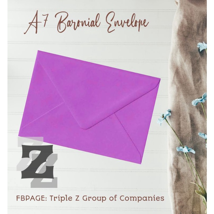Purple a7 / 5R size Baronial Envelope ( violet , purple ) Shopee