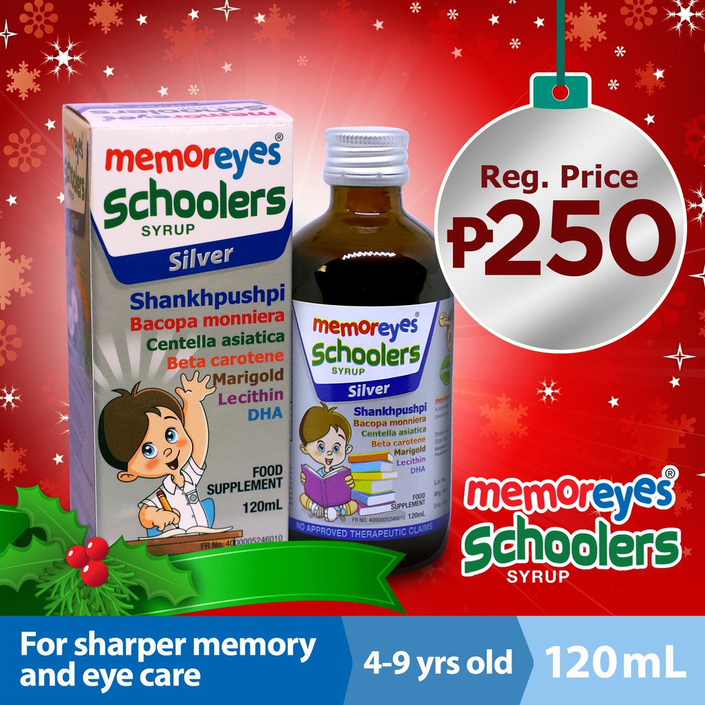 MemorEyes Schoolers 120ml Brain & Eye Supplement Memory Enhancer for