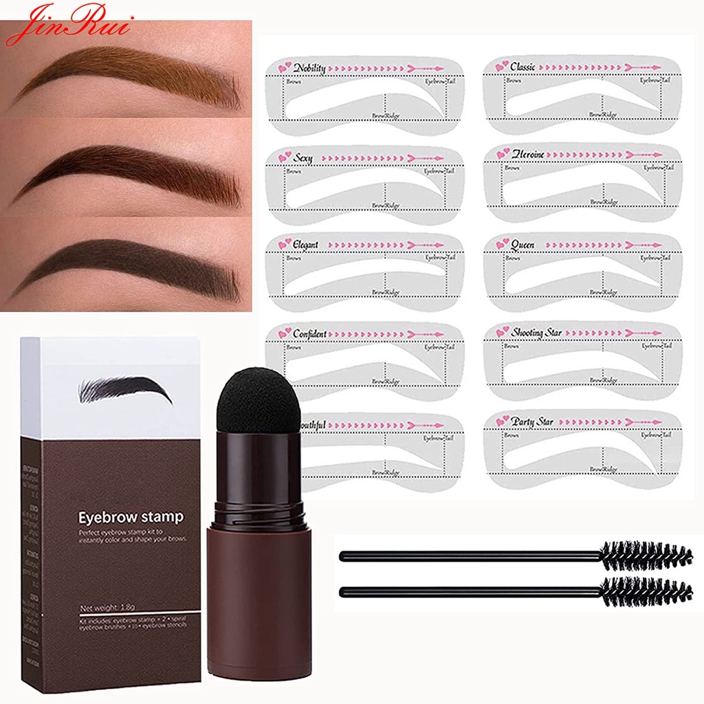 Eyebrow Stamp Stencil Kit , One Step Brow Stamp Shaping Kit, Waterproof