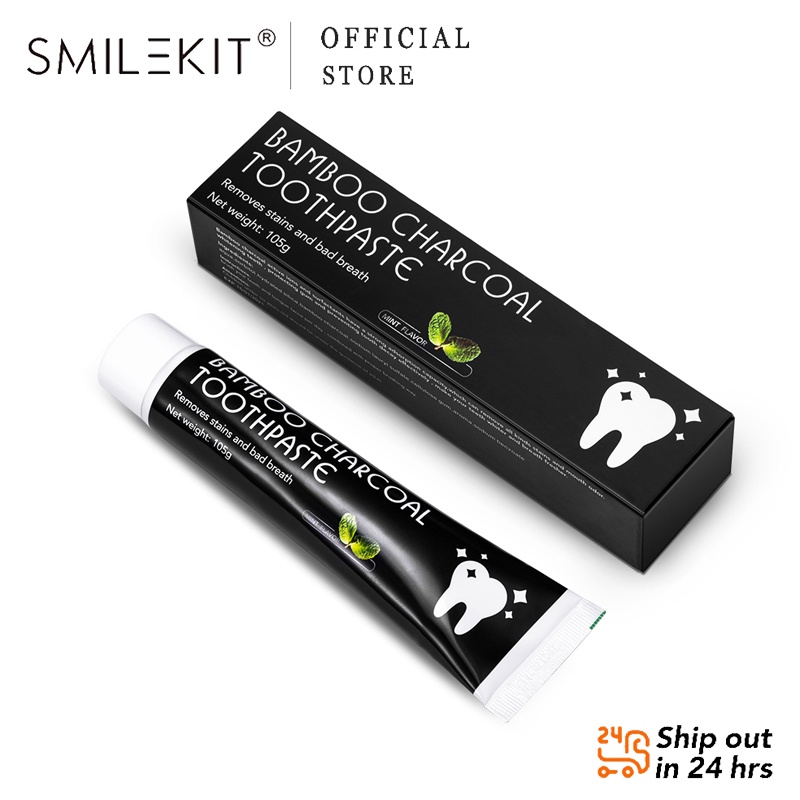 SMILEKIT Bamboo Charcoal Toothpaste 105g Teeth Whitening Toothpaste