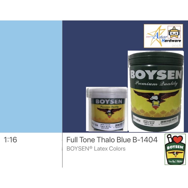BOYSEN B1404 LC Thalo Blue (1/4L) (1L) Shopee Philippines