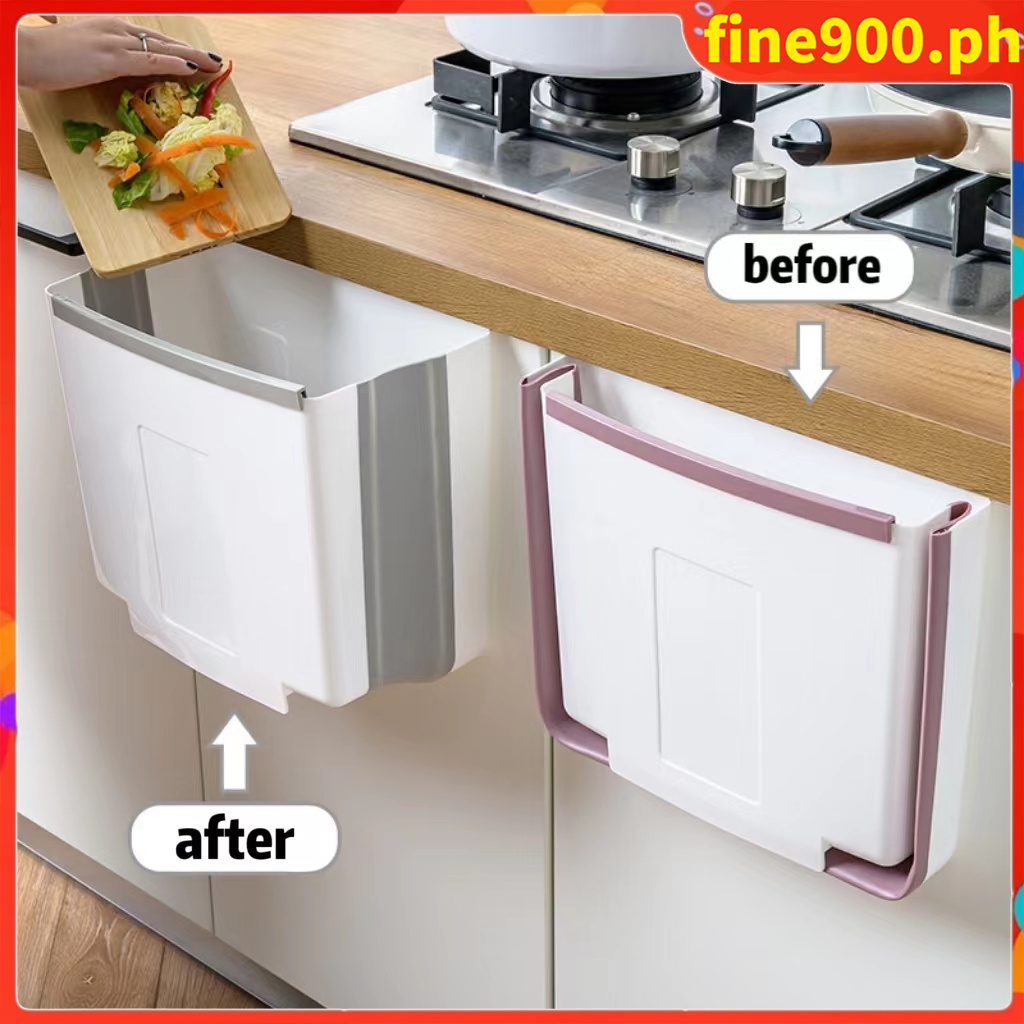 COD Folding Waste Bin Wall Mounted Bin Kitchen Door Hanging
