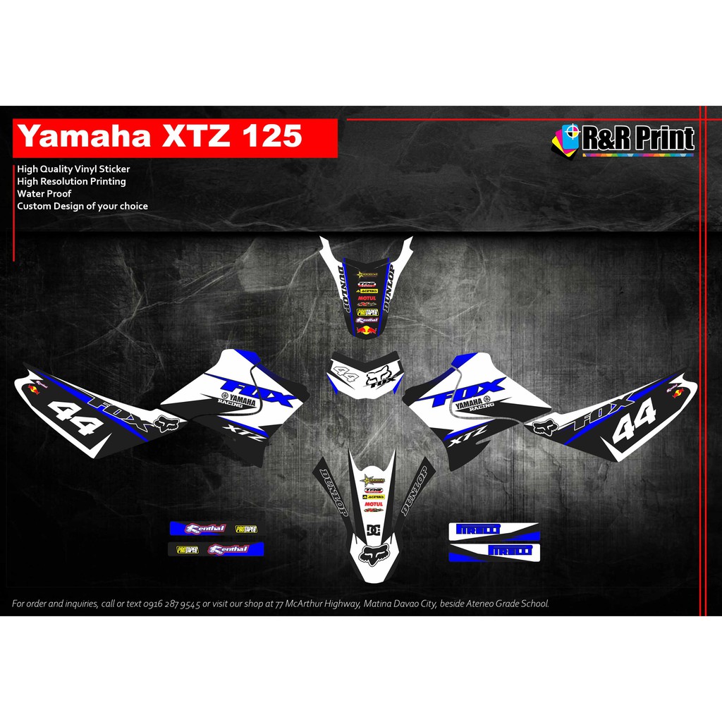Yamaha XTZ 125 Decals Sticker Shopee Philippines