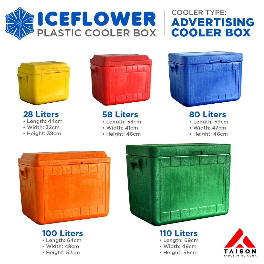 ICEFLOWER Advertising Plastic Cooler Box Shopee Philippines