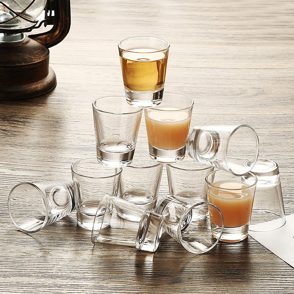 Shot Glasses Transparent Small Round Wine glasses Drinking Thick Bottom