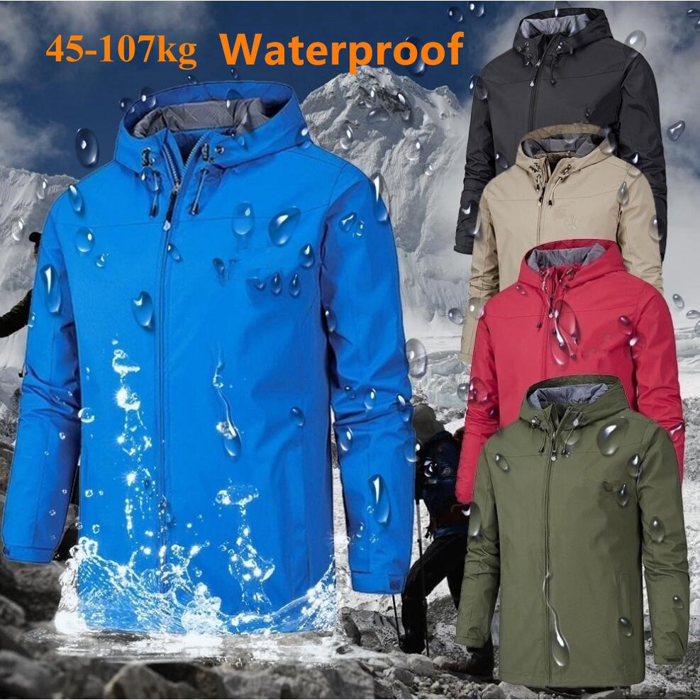 Woo Men's waterproof outdoor windbreaker jacket Shopee Philippines