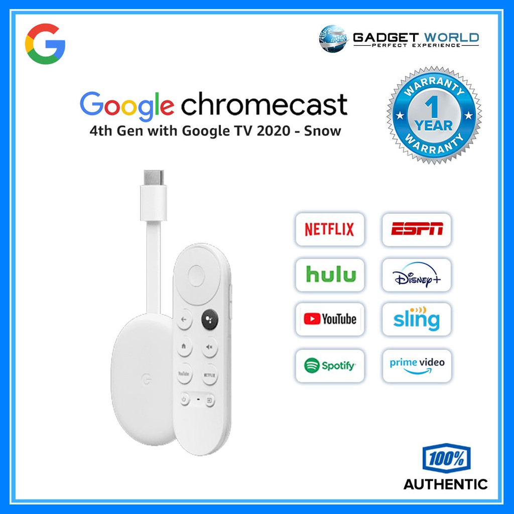 Google Chromecast 4 with Google TV 2020 4th Gen Streaming