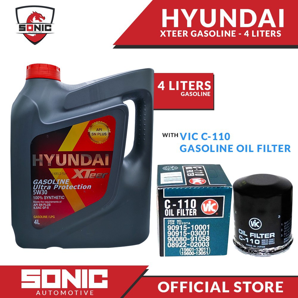 Hyundai XTeer Fully Synthetic change oil package for Toyota Corolla