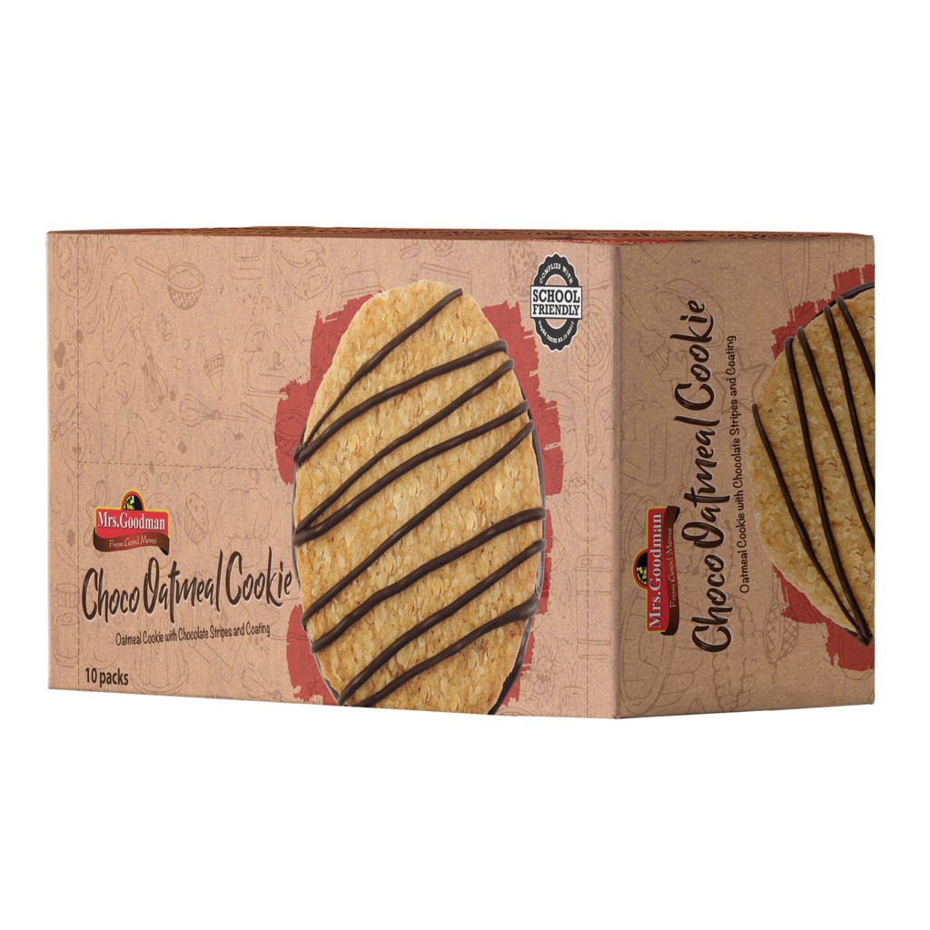 Mrs. Goodman Choco Oatmeal Cookie 40g x 10pcs Shopee Philippines