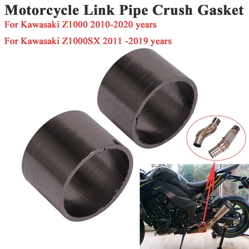 2pcs Motorcycle Exhaust Pipe Escape Crush Gasket For Kawasaki Z1000