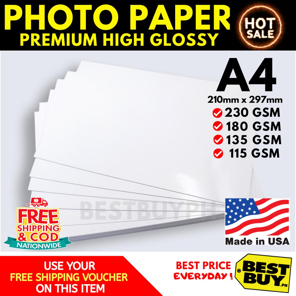 A4 Photo Paper Premium High Glossy (USA) Shopee Philippines