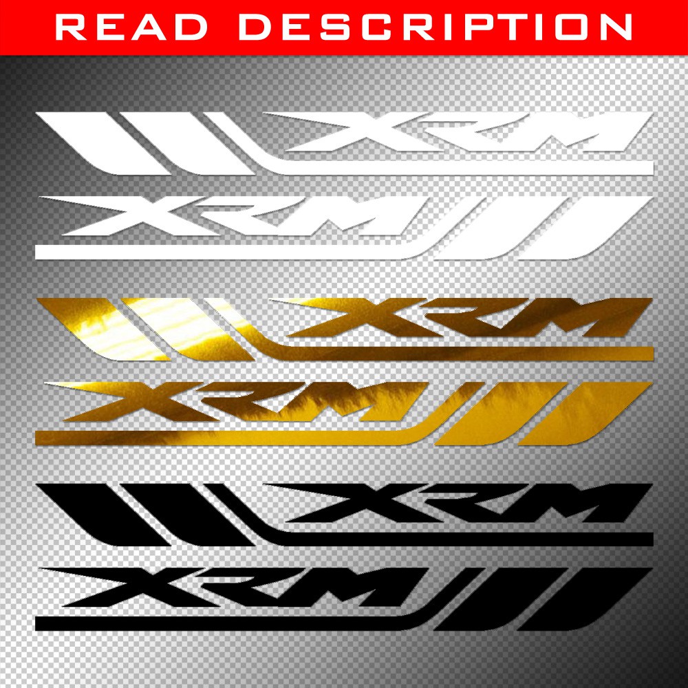 Stickers 2x Honda XRM Racing Stripes Decals Fairings Vinyl