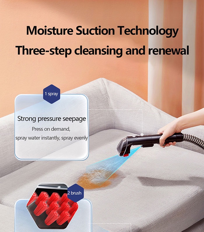 Bissell Household Handheld Steam Cleaner Sofa Carpet Curtain Car Vacuum Cleaner Spray Suction