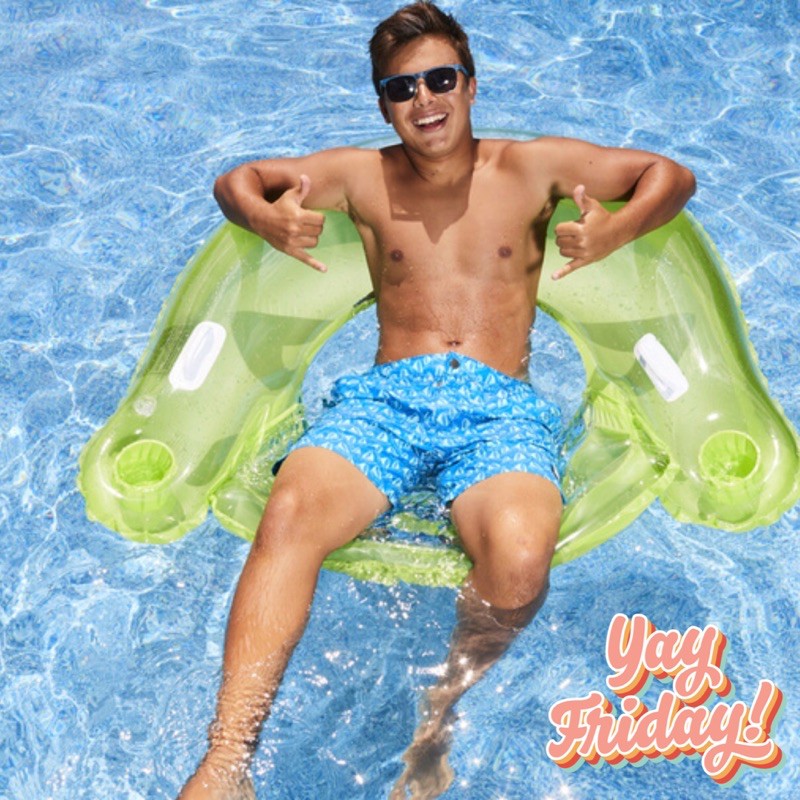 Summer Waves Inflatable ChillOut Pool Chair Float for Adults 48 in. x