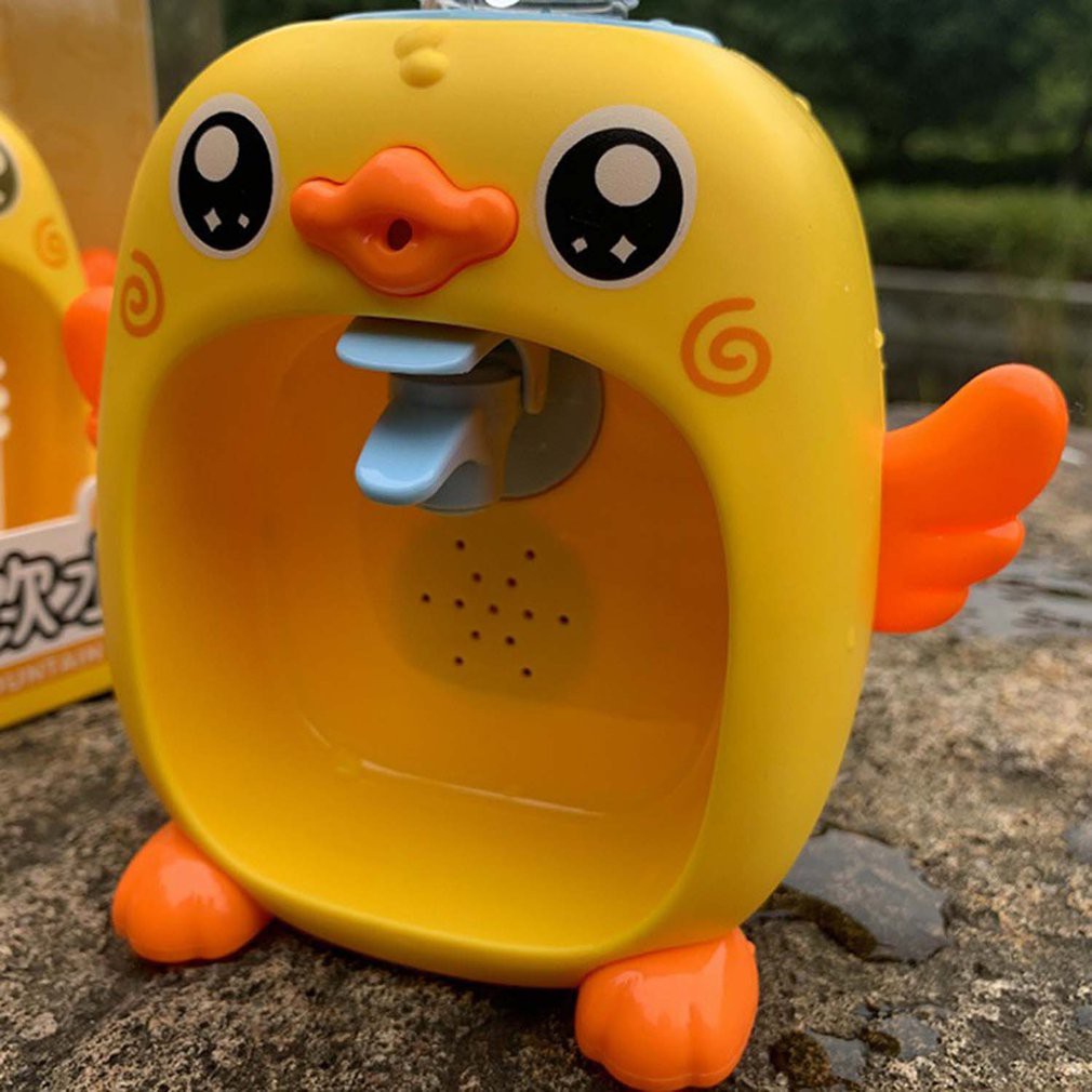 Baby Little Yellow Duck Cartoon Water Dispenser Set Toy Drinking