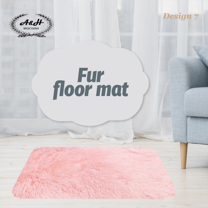 Super Soft Faux Fur Floor Mat Rug for Home Decor 400mm x 600 mm