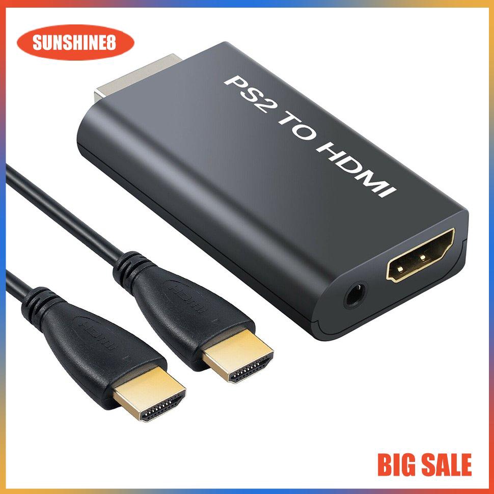 Portable PS2 to HDMI Audio Video Converter Adapter AV HDMI Cable For