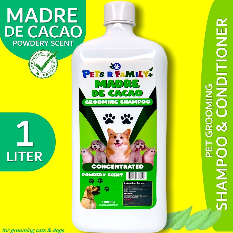 MADRE DE CACAO PET SHAMPOO & CONDITIONER (BABY POWDER SCENT) 1 Liter