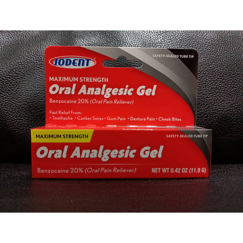 Iodent Oral Analgesic Gel for Toothache, Canker Sores etc. (11.9g