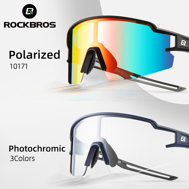 ROCKBROS Photochromic Cycling Glasses Polarized Builtin Myopia Frame