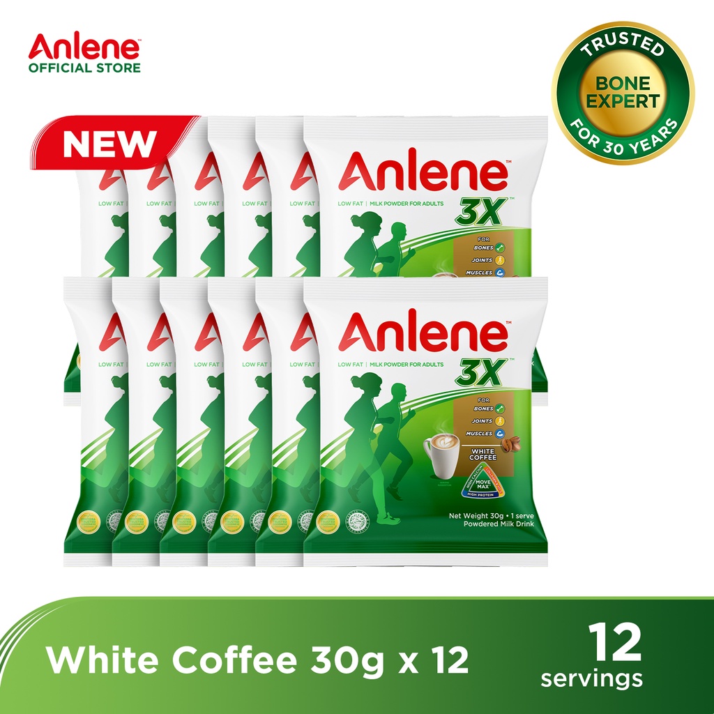 Anlene 3X Milk Powder White Coffee 30G x12 (Sachet) Shopee Philippines