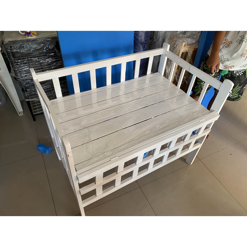 White painted crib ( 22 x 36 ) Shopee Philippines