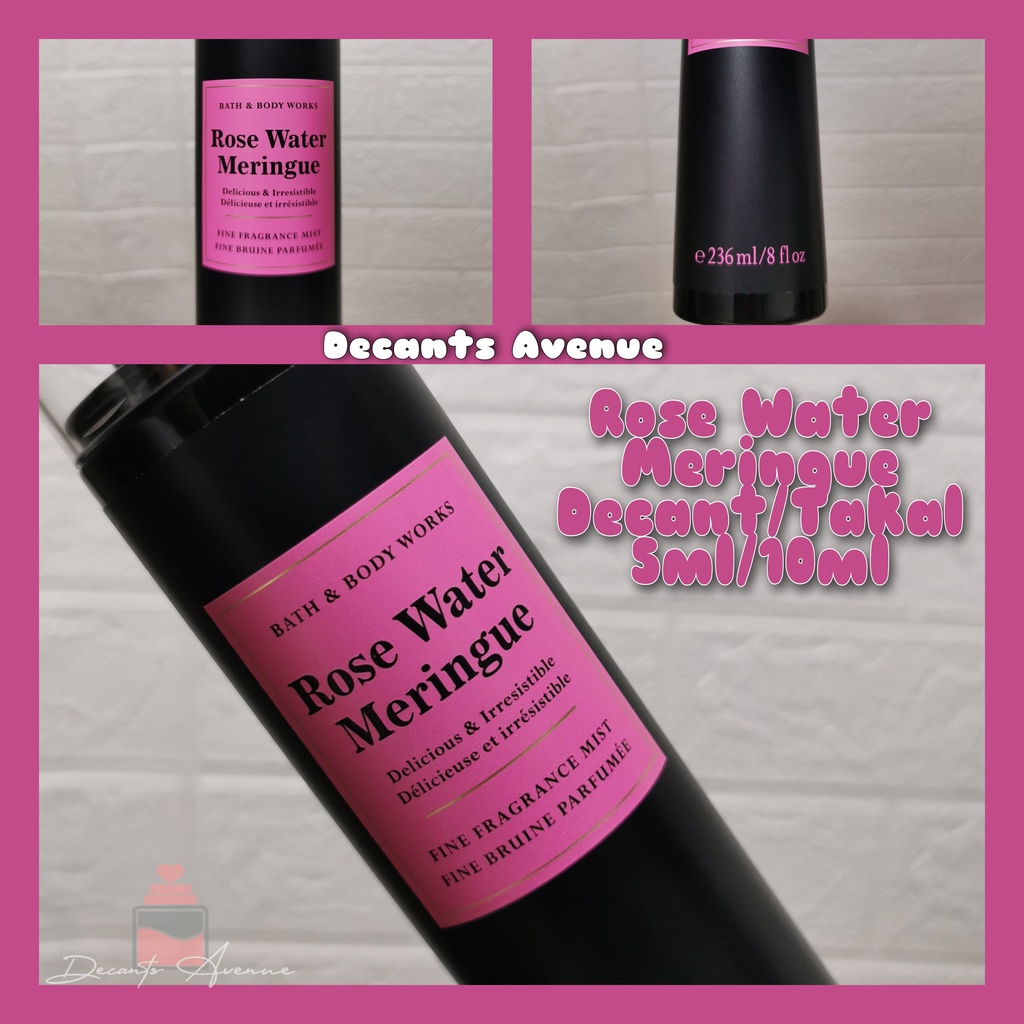 Rose Water Meringue Bath And Body Works 1mL 3mL 5mL 10mL Shopee