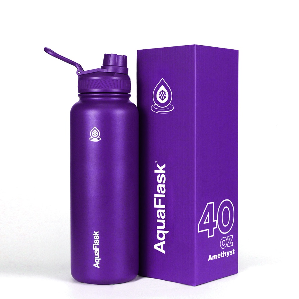 Aquaflask 40oz Wide Mouth with Spout Lid Vacuum Insulated Stainless