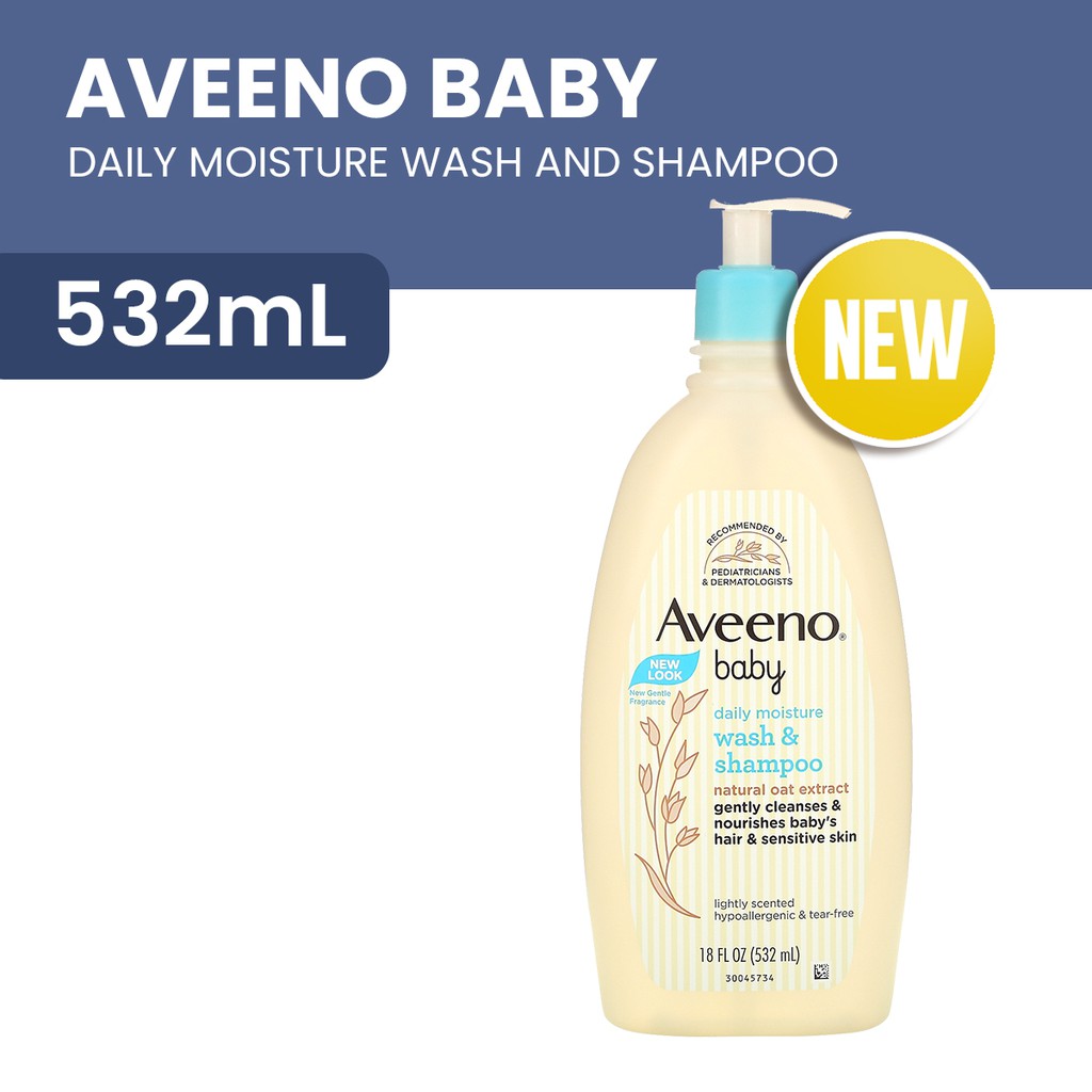 AVEENO BABY Daily Moisture Wash and Shampoo 532ml Shopee Philippines