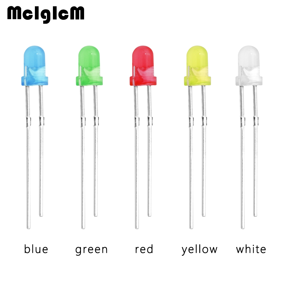 3mm LED Light White Yellow Red Green Blue Assorted Kit DIY Shopee Philippines