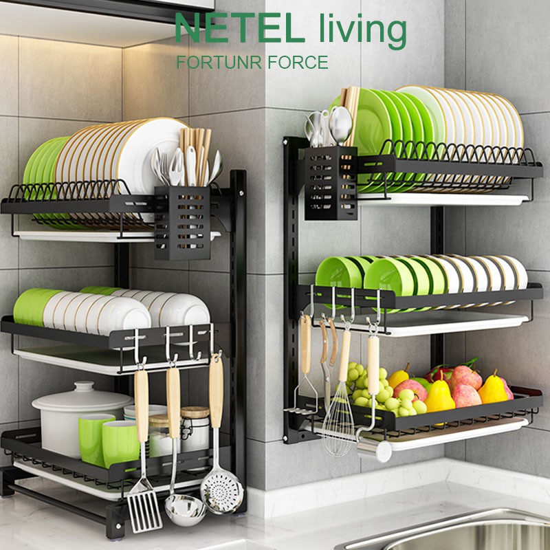 NETEL Kitchen Dish Rack Hanging Drying Dish Organizer
