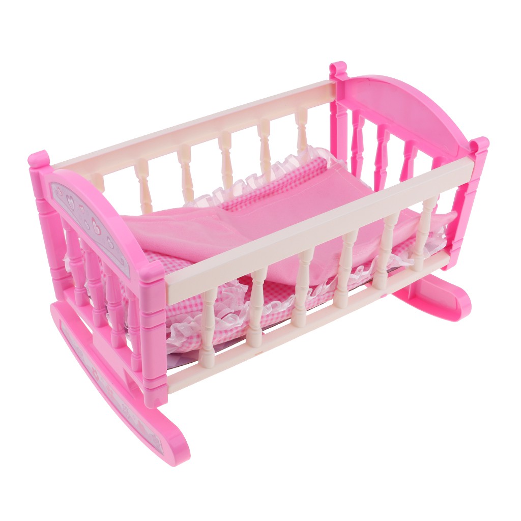 Baby Doll Bed Reborn Cradle Realistic Baby Doll Crib Doll Furniture Accs Shopee Philippines