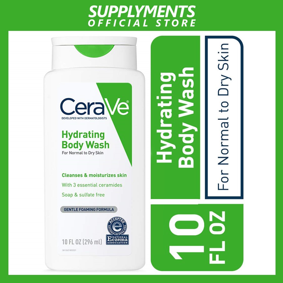 CeraVe Hydrating Body Wash for Dry Skin with Hyaluronic Acid and
