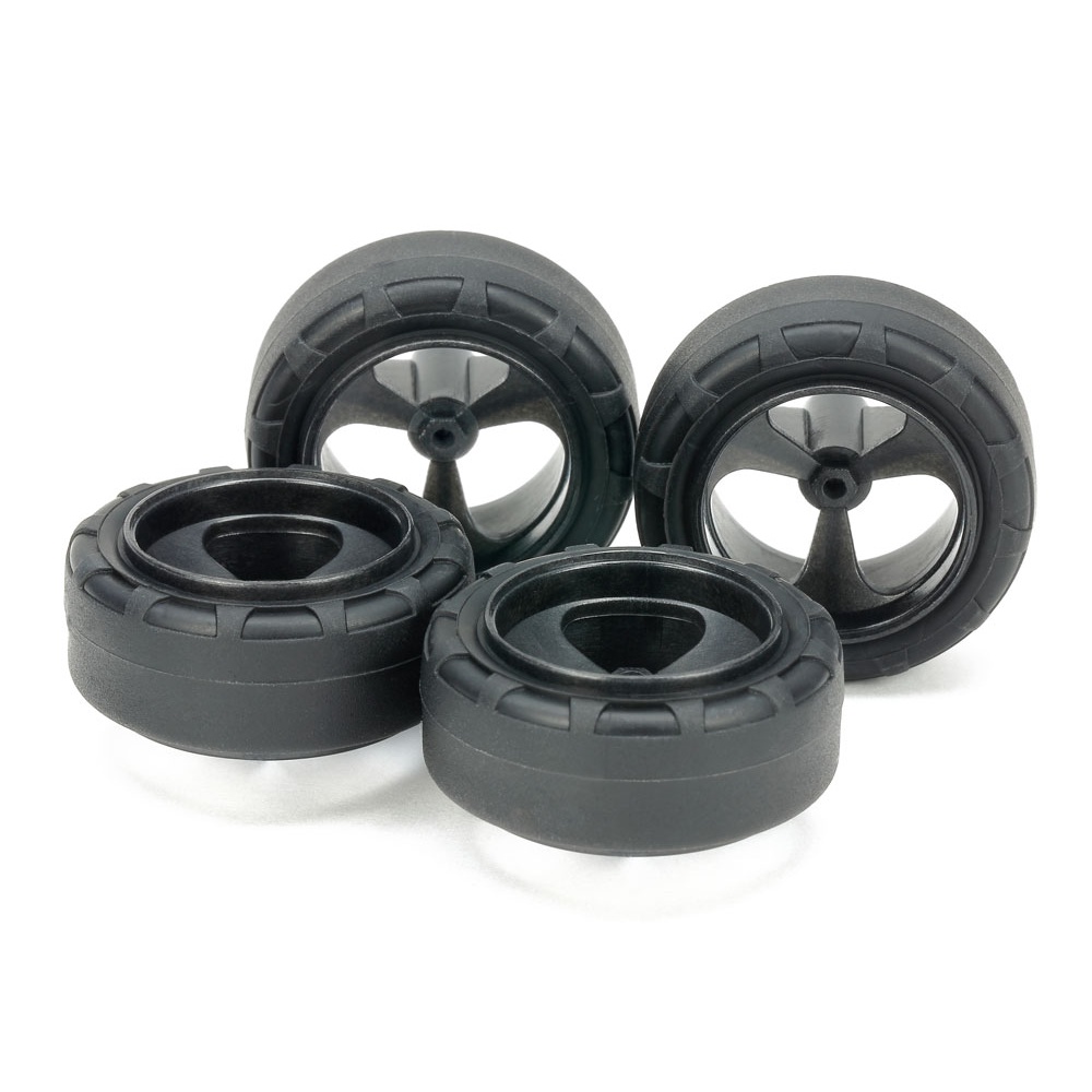 Tamiya 95635 Super Hard Small Dia. Narrow Tires (24mm) & Reinforced 3Spoke Wheels Shopee