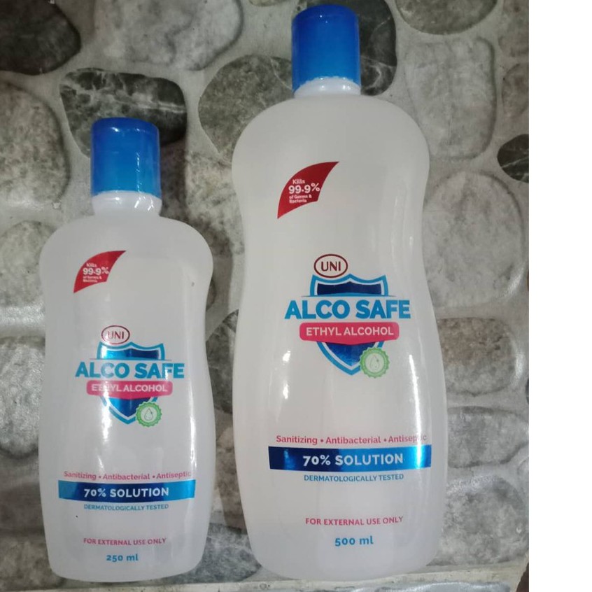 Uni Alco Safe Isopropyl Alcohol 70 250ml, 500ml A200 COD Shopee